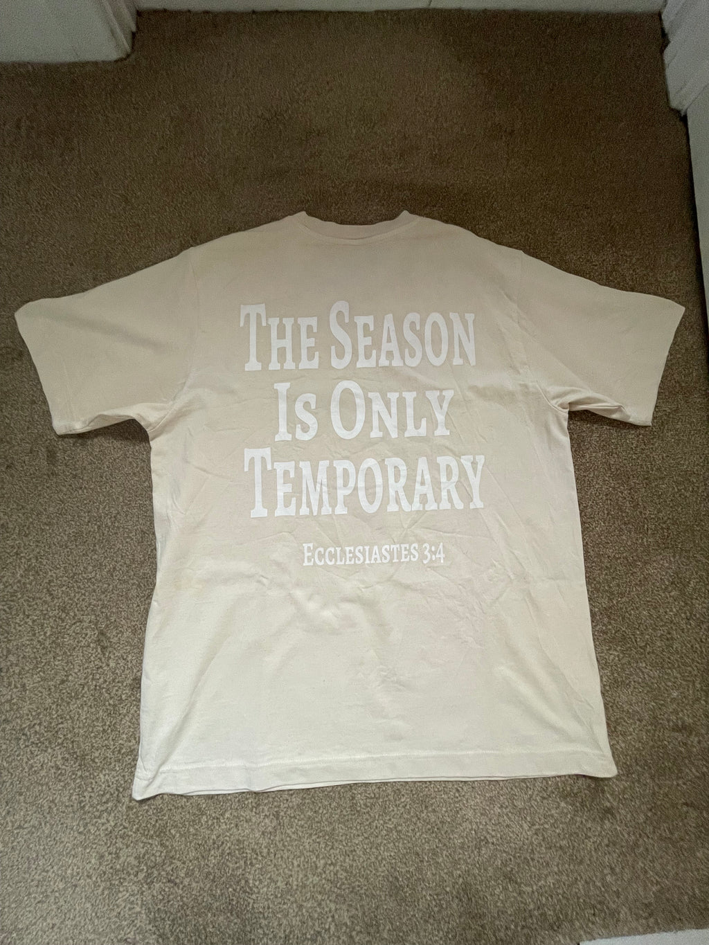 Ecclesiastes 3:4 Natural Raw Tee